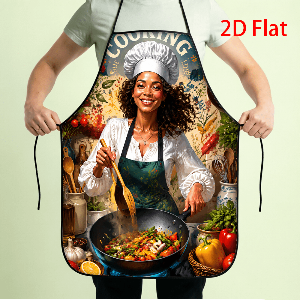 Kitchen Baking Background - 1 Stück, flaches, zweidimensionales Kochschürze-Design mit