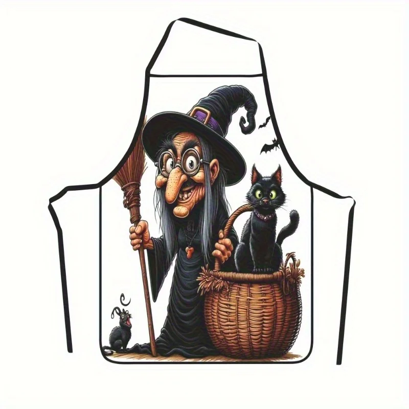 Kitchen Witch Baking - 1 Stück Schürze mit Hexen- und