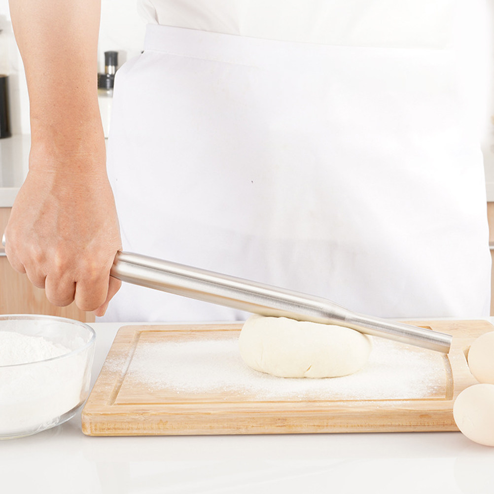 Kitchen Roller Baking - Teigroller aus Edelstahl mit glatter Oberfläche,