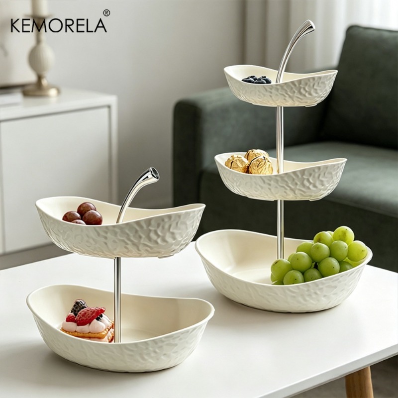 Kitchen Baking Rack - KEMORELA 2/3-stufiger Kunststoff-Obst- und Gemüsekorb –